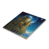 Landschap Castle Fantasy Moon Tegeltje (Zijkant)