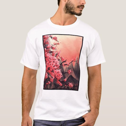 Landschap Cherry blossom T-shirt (Voorkant)
