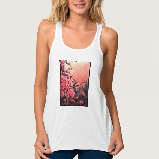 Landschap Cherry blossom Tanktop (Voorkant)