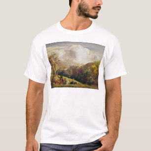 Landschap, cijfers en runderen t-shirt