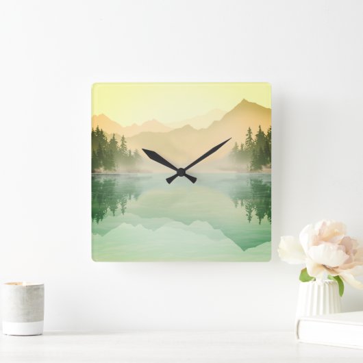 Landschap Citrus Mountains Vierkante Klok (Huis)