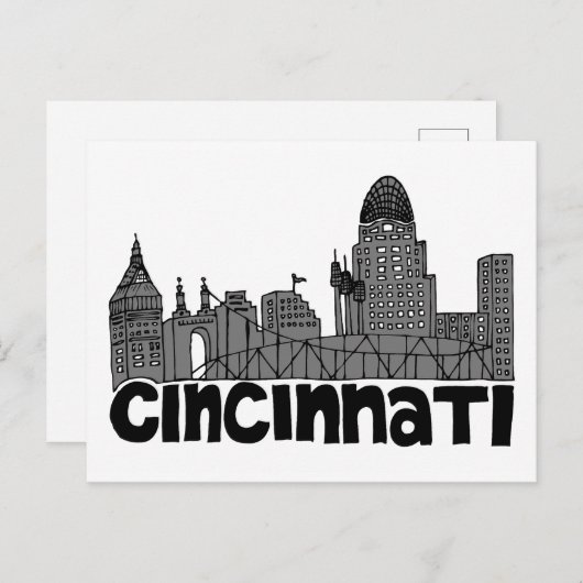 Landschap City Uitzicht | Cincinnati, Ohio Briefkaart (Voorkant / Achterkant)