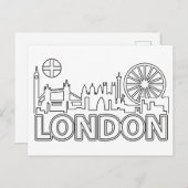 Landschap City Uitzicht | Londen, Engeland Briefkaart (Voorkant / Achterkant)