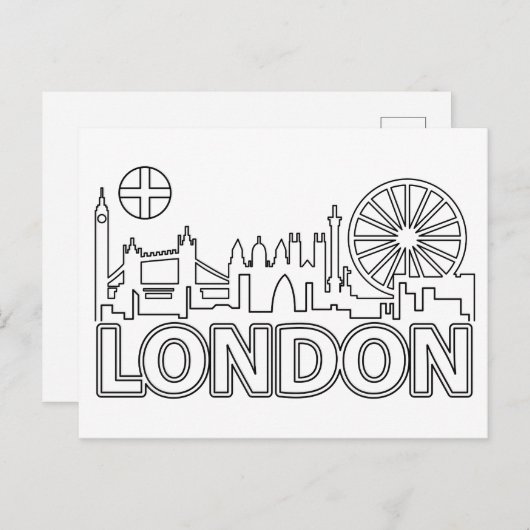 Landschap City Uitzicht | Londen, Engeland Briefkaart (Voorkant / Achterkant)
