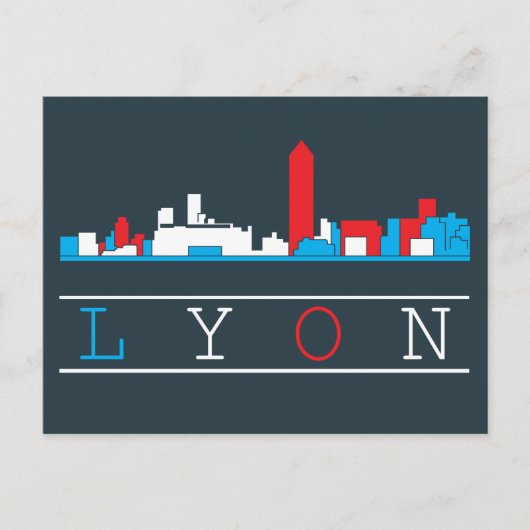 Landschap City Uitzicht | Lyon, Frankrijk Briefkaart (Voorkant)