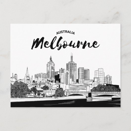 Landschap City Uitzicht | Melbourne, Australië Briefkaart (Voorkant)