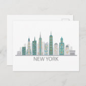 Landschap City Uitzicht | New York City, New York Briefkaart (Voorkant / Achterkant)