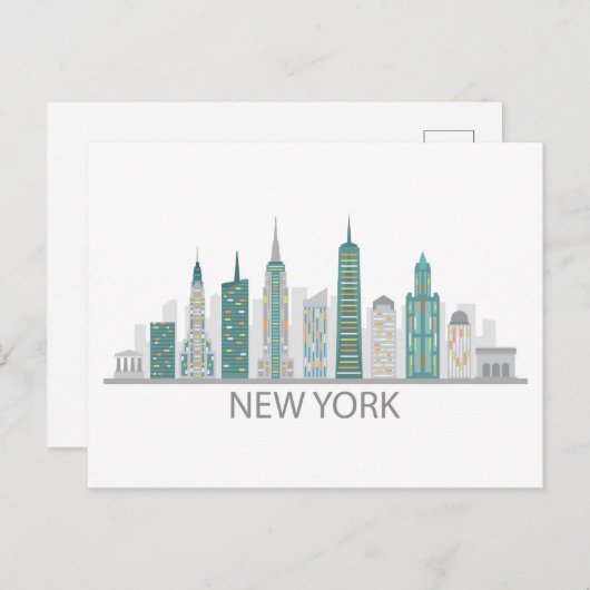 Landschap City Uitzicht | New York City, New York Briefkaart (Voorkant / Achterkant)