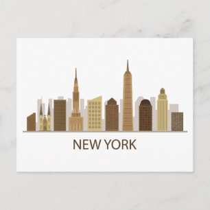 Landschap City Uitzicht New York City, New York Briefkaart