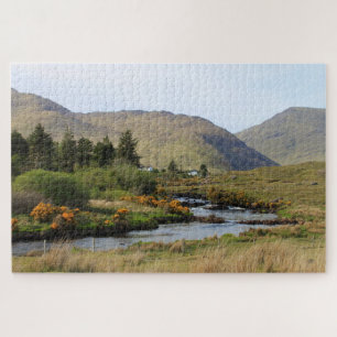 Landschap, Co. Mayo, Ierland. Legpuzzel
