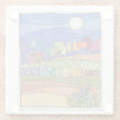 landschap coaster glazen onderzetter (Achterkant)
