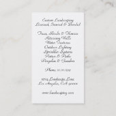 Landschap Contractors Architects Visitekaartje (Achterkant)