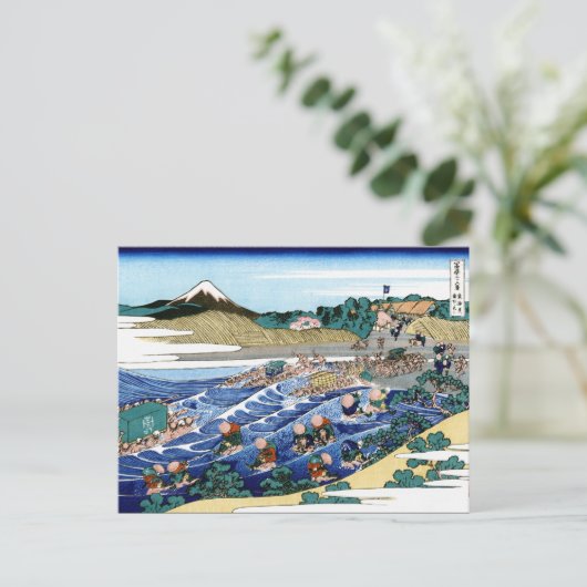 Landschap Cool oriental japanese Hokusai Fuji Uitz Briefkaart (Staand voorkant)