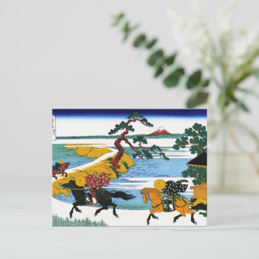 Landschap Cool oriental japanese Hokusai Fuji Uitz Briefkaart (Staand voorkant)