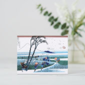 Landschap Cool oriental japanese Hokusai Fuji Uitz Briefkaart (Staand voorkant)