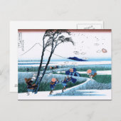 Landschap Cool oriental japanese Hokusai Fuji Uitz Briefkaart (Voorkant / Achterkant)