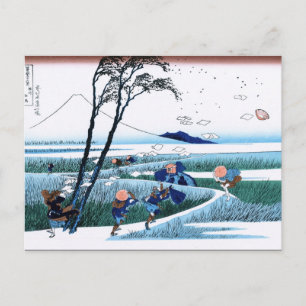 Landschap Cool oriental japanese Hokusai Fuji Uitz Briefkaart