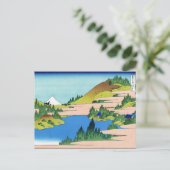 Landschap Cool oriental japanese Hokusai Fuji Uitz Briefkaart (Staand voorkant)