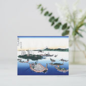 Landschap Cool oriental japanese Hokusai Fuji Uitz Briefkaart (Staand voorkant)