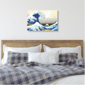 Landschap Cool oriental japanese Hokusai Fuji Uitz Canvas Afdruk (Insitu (Slaapkamer))