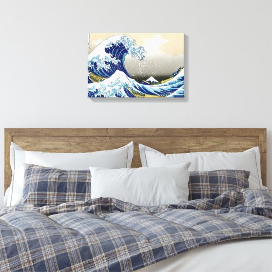 Landschap Cool oriental japanese Hokusai Fuji Uitz Canvas Afdruk (Insitu (Slaapkamer))