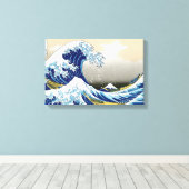 Landschap Cool oriental japanese Hokusai Fuji Uitz Canvas Afdruk (Insitu (Houten vloer))