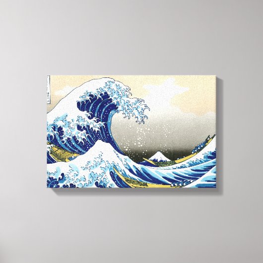 Landschap Cool oriental japanese Hokusai Fuji Uitz Canvas Afdruk (Voorkant)