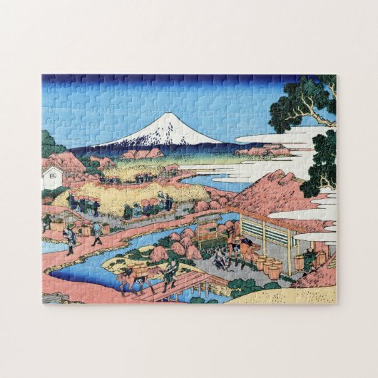 Landschap Cool oriental japanese Hokusai Fuji Uitz Legpuzzel (Horizontaal)