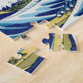 Landschap Cool oriental japanese Hokusai Fuji Uitz Legpuzzel (Zijkant)