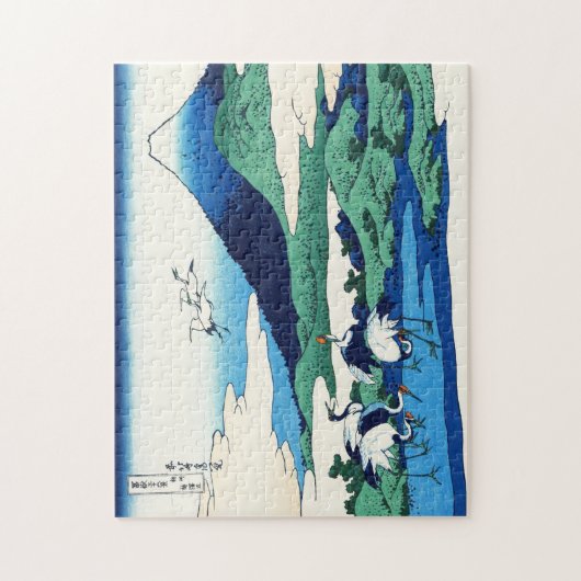 Landschap Cool oriental japanese Hokusai Fuji Uitz Legpuzzel (Verticaal)