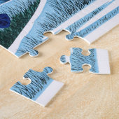 Landschap Cool oriental japanese Hokusai Fuji Uitz Legpuzzel (Zijkant)