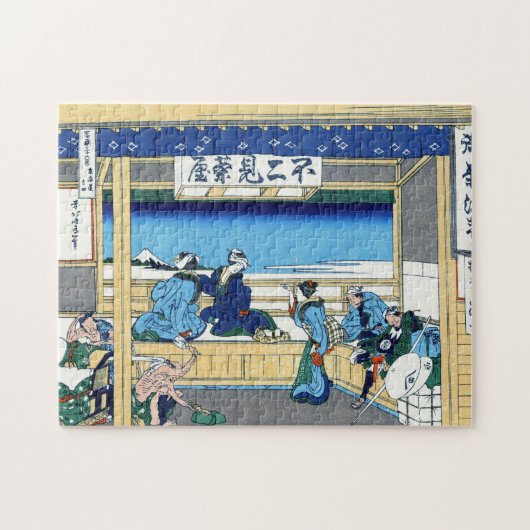 Landschap Cool oriental japanese Hokusai Fuji Uitz Legpuzzel (Horizontaal)