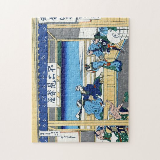 Landschap Cool oriental japanese Hokusai Fuji Uitz Legpuzzel (Verticaal)