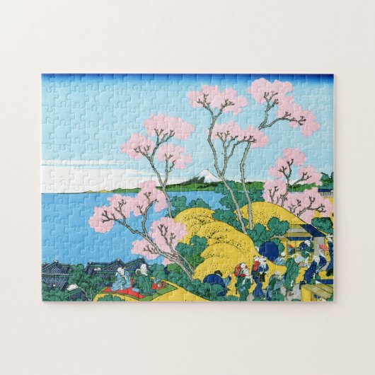 Landschap Cool oriental japanese Hokusai Fuji Uitz Legpuzzel (Horizontaal)