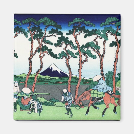 Landschap Cool oriental japanese Hokusai Fuji Uitz Magneet (Voorkant)