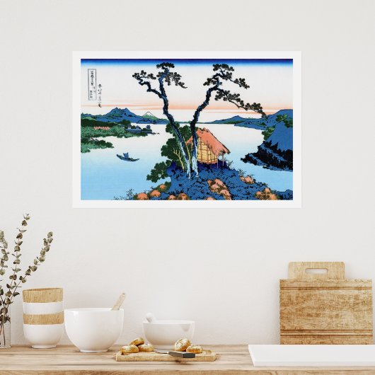 Landschap Cool oriental japanese Hokusai Fuji Uitz Poster (Keuken)