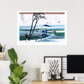 Landschap Cool oriental japanese Hokusai Fuji Uitz Poster (Thuiskantoor)