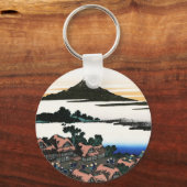 Landschap Cool oriental japanese Hokusai Fuji Uitz Sleutelhanger (Voorkant)