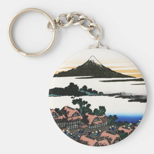 Landschap Cool oriental japanese Hokusai Fuji Uitz Sleutelhanger (Voorkant)