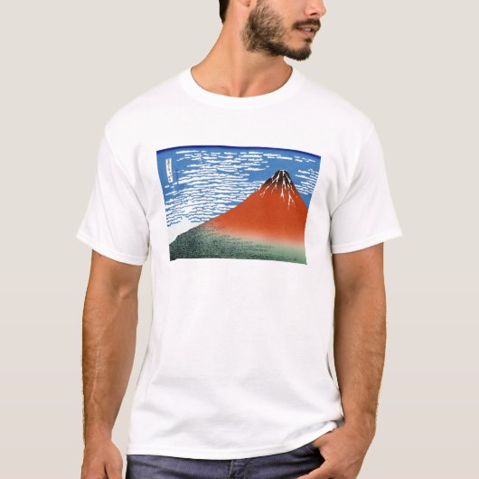 Landschap Cool oriental japanese Hokusai Fuji Uitz T-shirt (Voorkant)