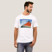 Landschap Cool oriental japanese Hokusai Fuji Uitz T-shirt (Voorkant volledig)