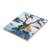 Landschap Cool oriental japanese Hokusai Fuji Uitz Tegeltje (Zijkant)