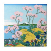 Landschap Cool oriental japanese Hokusai Fuji Uitz Tegeltje (Voorkant)