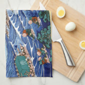 Landschap Cool oriental japanese Hokusai Fuji Uitz Theedoek (Quarter Fold)