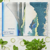 Landschap Cool oriental japanese Hokusai Fuji Uitz Theedoek (Gevouwen)