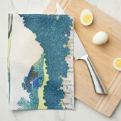 Landschap Cool oriental japanese Hokusai Fuji Uitz Theedoek (Quarter Fold)