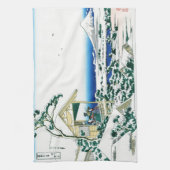 Landschap Cool oriental japanese Hokusai Fuji Uitz Theedoek (Verticaal)