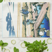 Landschap Cool oriental japanese Hokusai Fuji Uitz Theedoek (Gevouwen)