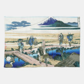 Landschap Cool oriental japanese Hokusai Fuji Uitz Theedoek (Horizontaal)