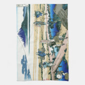 Landschap Cool oriental japanese Hokusai Fuji Uitz Theedoek (Verticaal)
